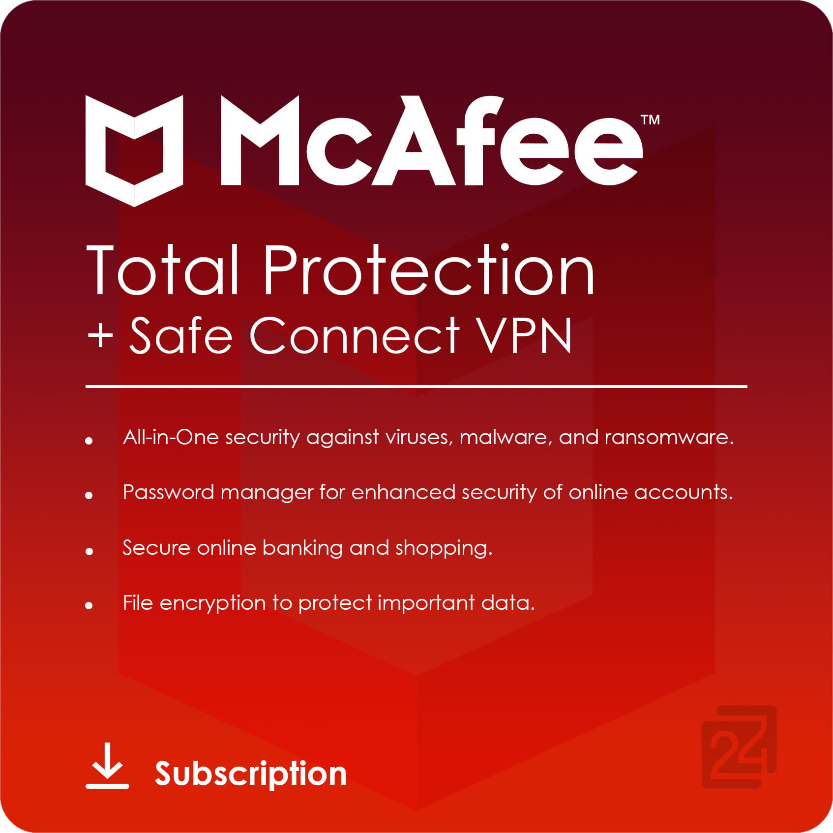 Mcafee Total Protection With Safe Connect Vpn Blitzhandel