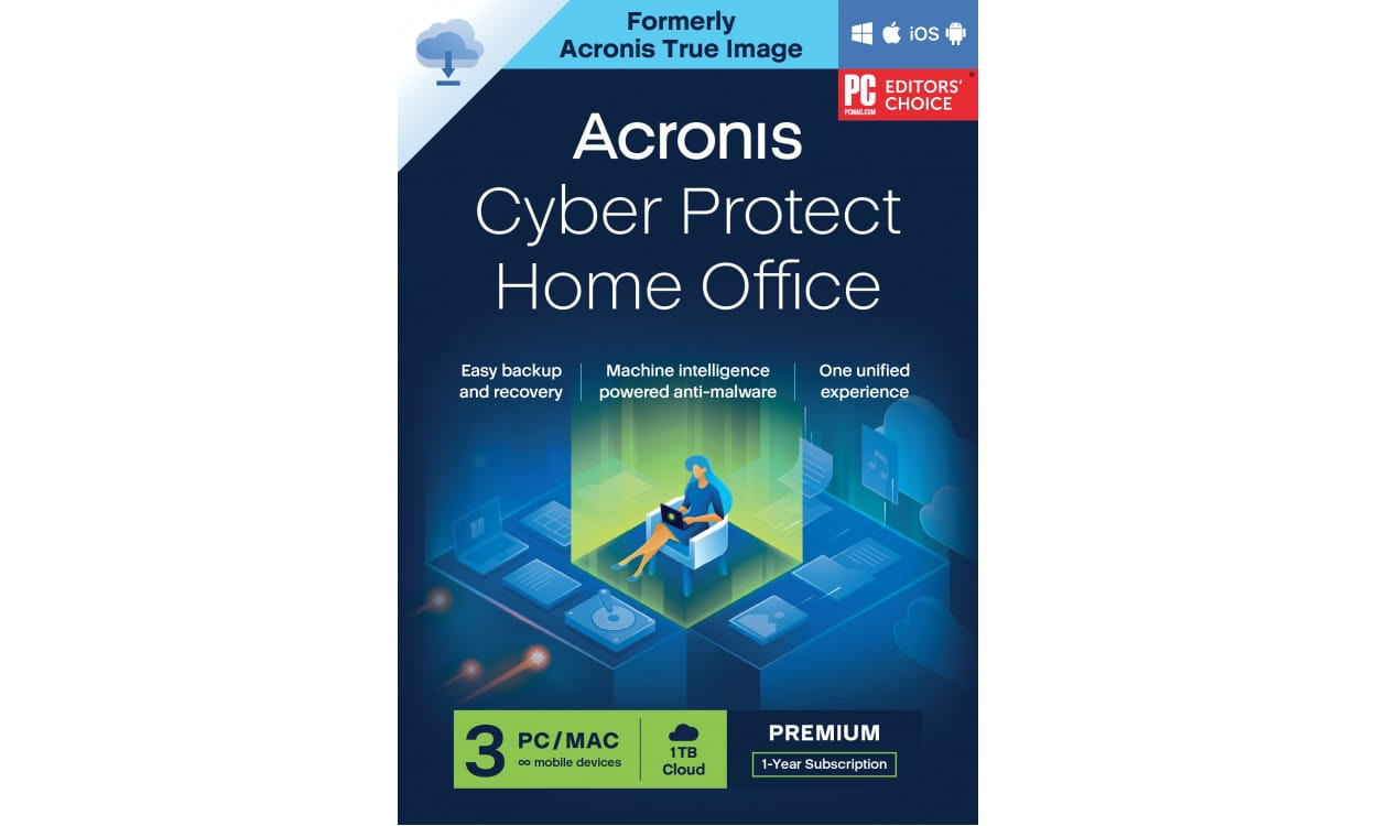 アクロニス Cyber Protect Home Office Essentials - 3PC - 1Y BOX