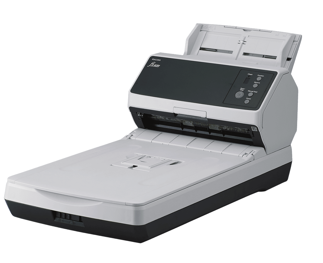 Ricoh (Fujitsu) fi-8250 – Scanner de documents pour groupes de travail avec unité à plat.
