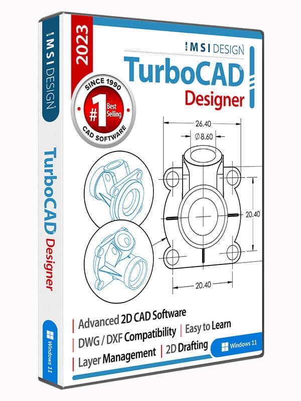 IMSI Design TurboCAD 2023 Designer Lifetime Englisch 00TDEXX23