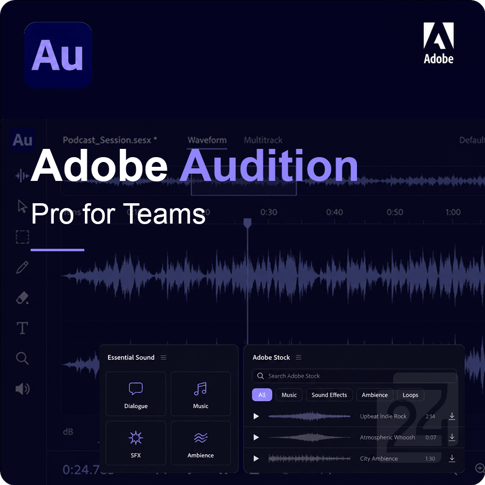 Adobe Audition - Pro for Teams | 100+ Utilizador(es)
