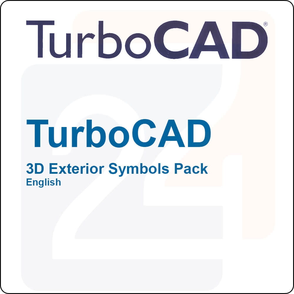 TurboCAD 3D Exterior Symbols Pack, English 4260041125559