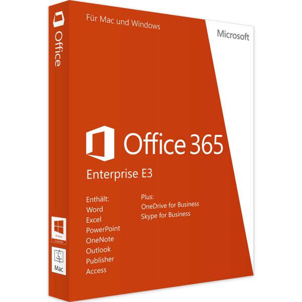 Microsoft Office 365 Enterprise E3, 1 Ano(PCs, MACs, Tablets, Telefones)