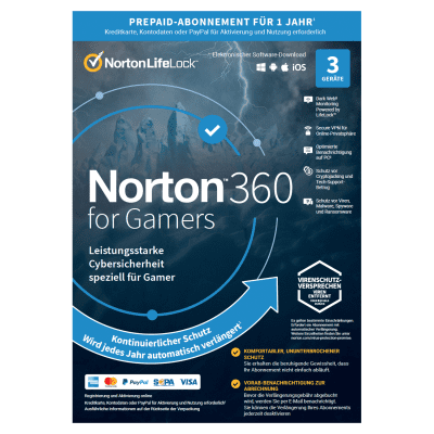 Norton 360 for Gamers 3 Geräte 1 Jahr