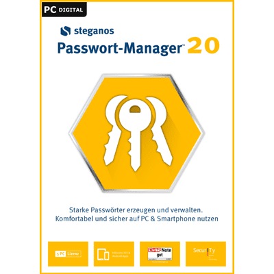 Steganos Passwort Manager 20, 5 Geräte 1 Jahr