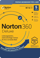 Norton 360 Deluxe, 50 GB cloud backup 5 devices 1 year