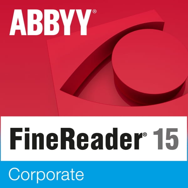 ABBYY FineReader 15 Corporate, 1 utilisateur, WIN, version complète, téléchargement