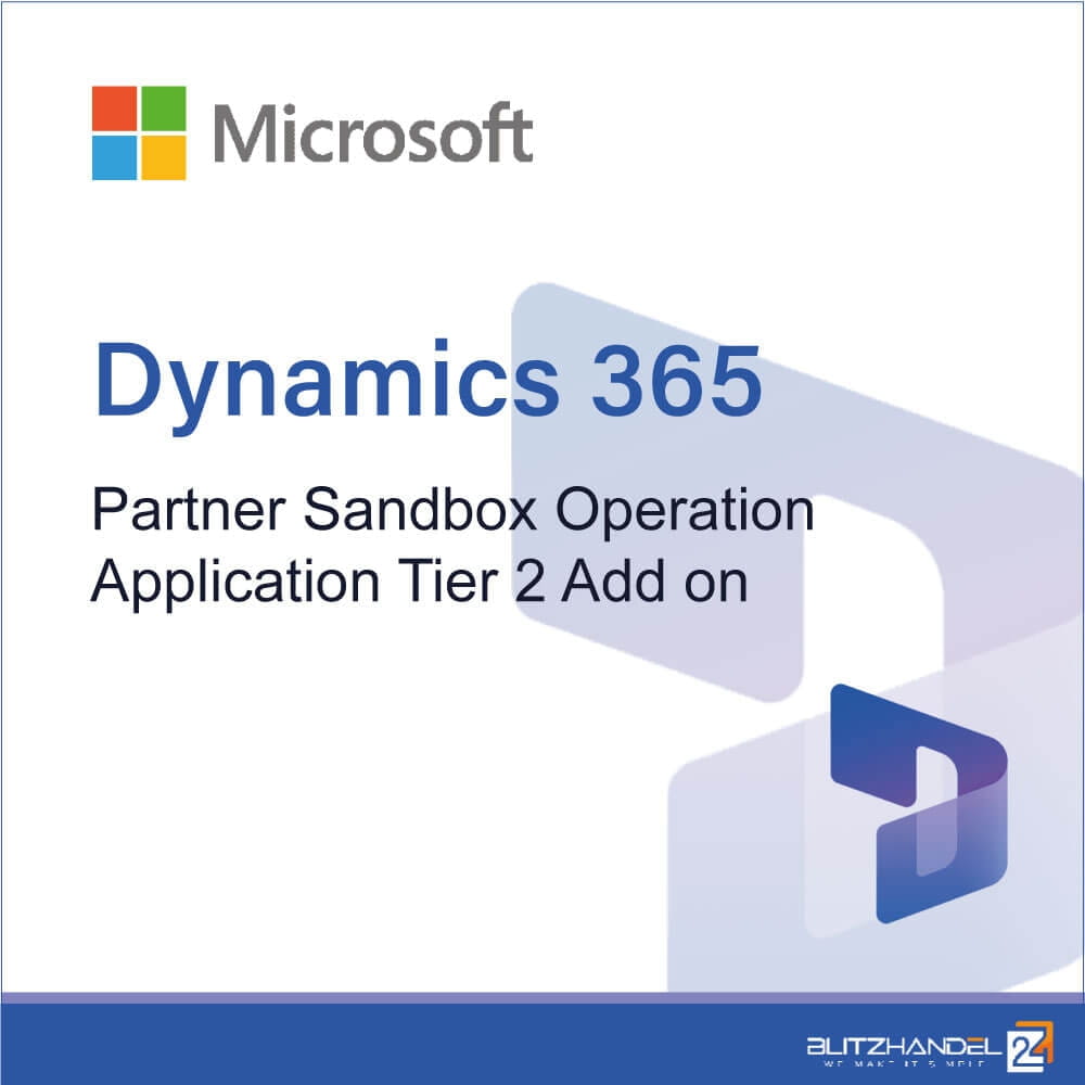 Microsoft Co Dynamics 365 Partner Sandbox Operation Application Tier 2 Add on