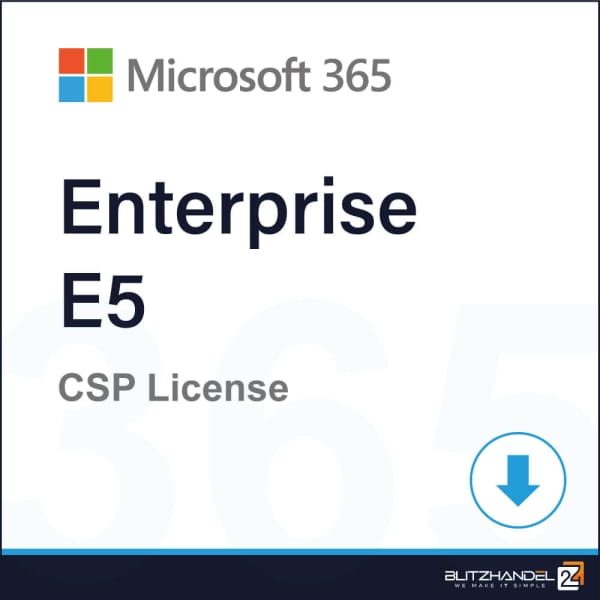 Microsoft 365 Enterprise E5, 1 Jahr CSP