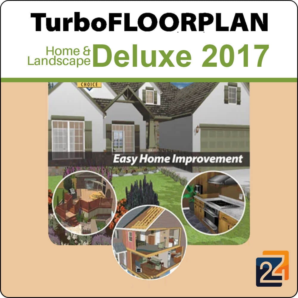 TurboCAD TurboFloorPlan 3D Home & Landscape Deluxe 2017, English