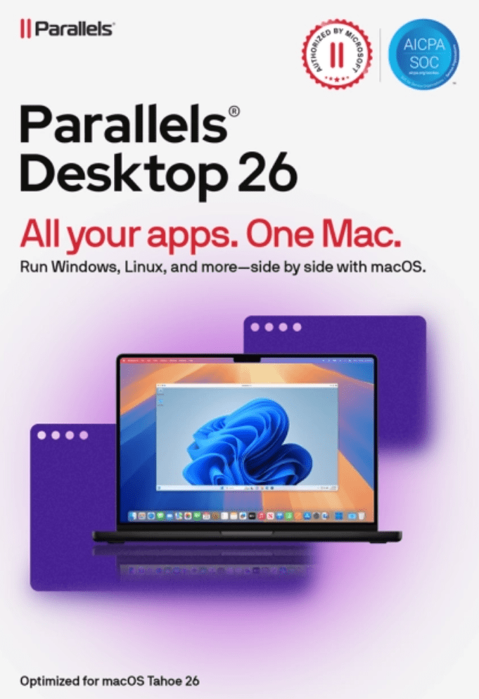 Windows 26 Parallels Desktop 26 MAC | EDU 1 Jaar incl. Windows 11 Pro