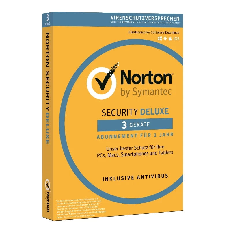 Norton Security Deluxe 2025 3 Dispositifs / 1 An
