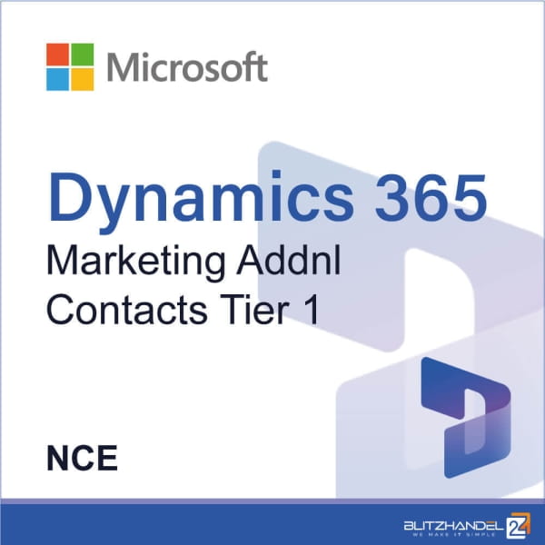 Dynamics 365 Marketing Addnl Contacts Tier 1 (NCE) 