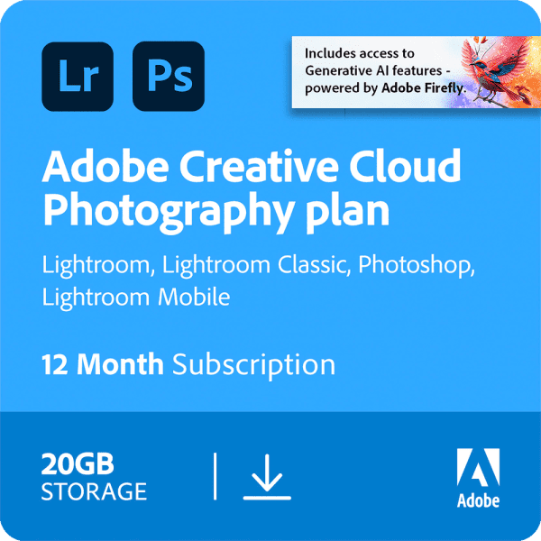 Adobe Creative Cloud Photography Plan, Photoshop, Lightroom