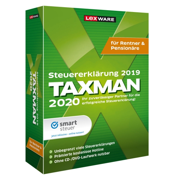 Lexware Taxman 2020 für Rentner und Pensionäre, Download