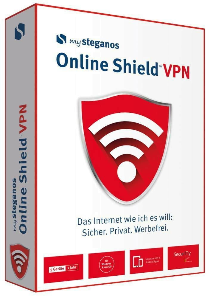 Steganos Online Shield VPN, 5 Geräte 1 Jahr ST-12147