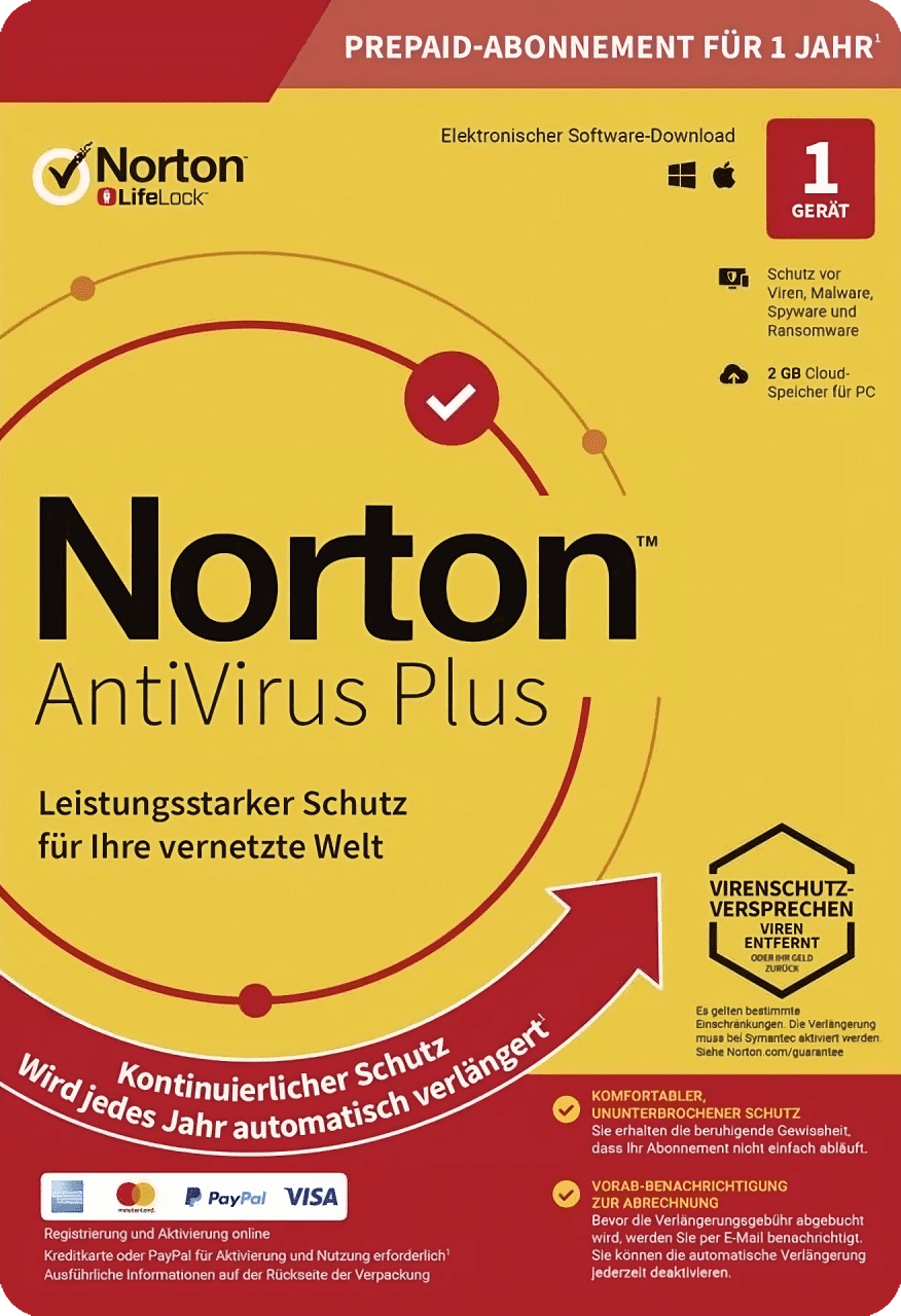 Фото - Програмне забезпечення Symantec Norton Antivirus Plus, backup w chmurze 2 GB, 1 urządzenie użytko 