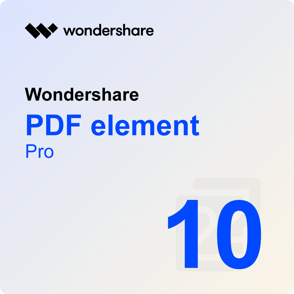 Wondershare pdf element 10 pro