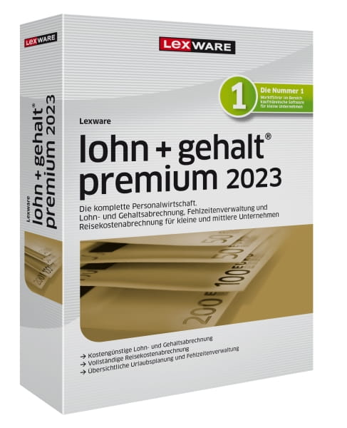 Lexware Lohn + Gehalt Premium 2023, 365 Tage Laufzeit, Download