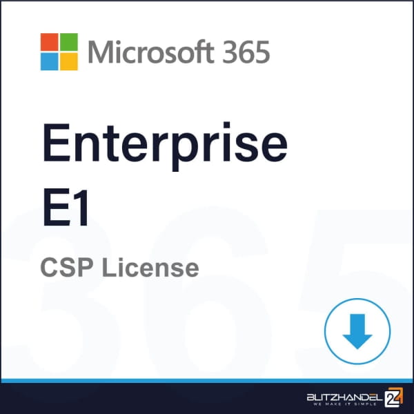 Microsoft 365 Enterprise E1, 1 Jahr CSP