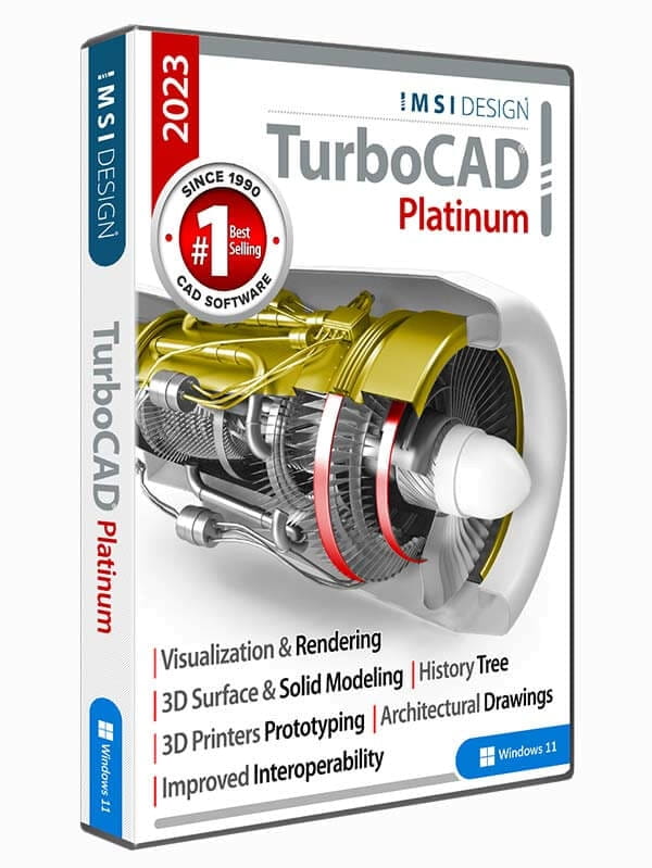 IMSI Design TurboCAD 2023 Platinum Jahreslizenz Englisch 00TPAXX23