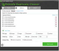OneSafe Duplicate Cleaner, English