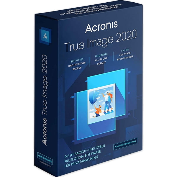 Acronis True Image 2020 Advanced, PC/MAC, abonnement d'un an, 250 Go de nuage, téléchargement