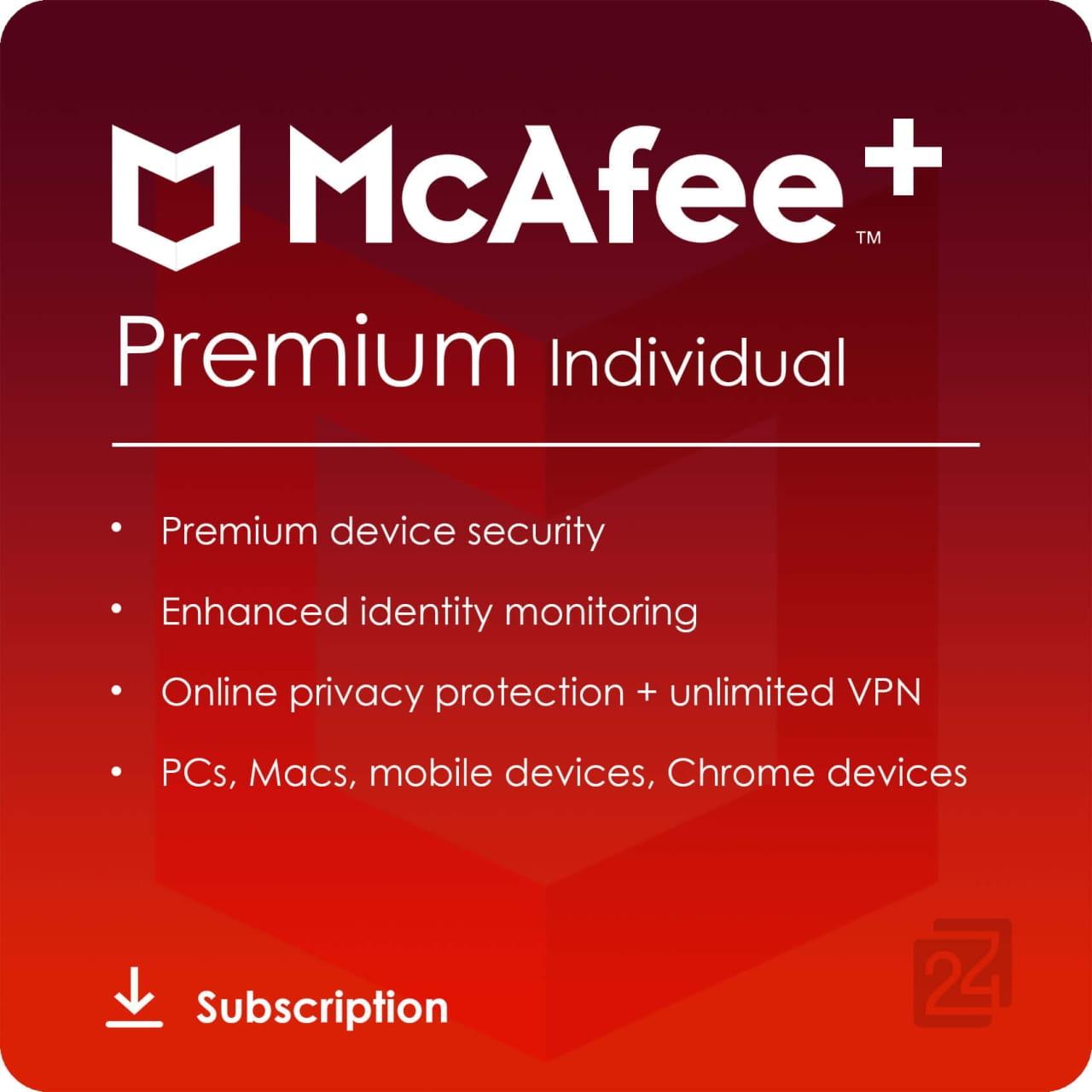 McAfee+ Premium Individual Unbegrenzte Geräte / 1 Jahr MPP31MNRURFYD