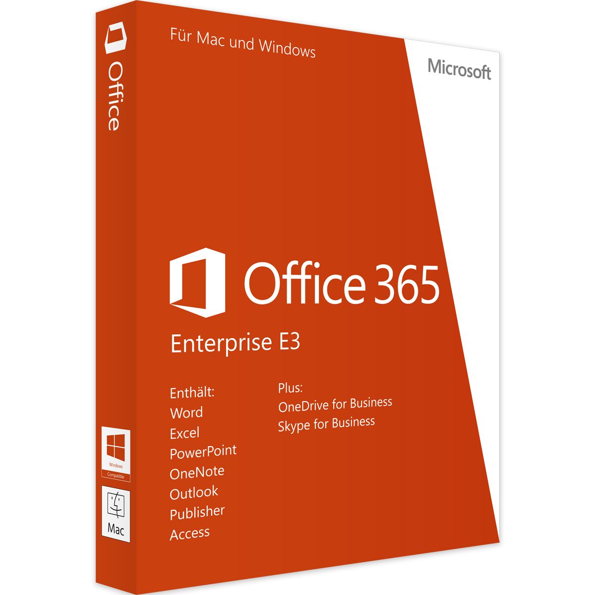 Microsoft Office 365 Enterprise E3, 1 Jaar(PCs, MACs, Tabletten, Telefoons) 1 gebruiker